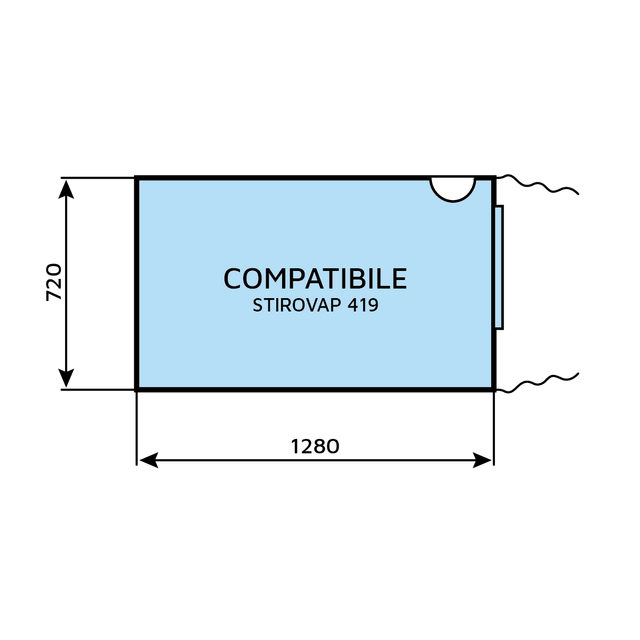 Telo rettangolare compatibile Stirovap 419