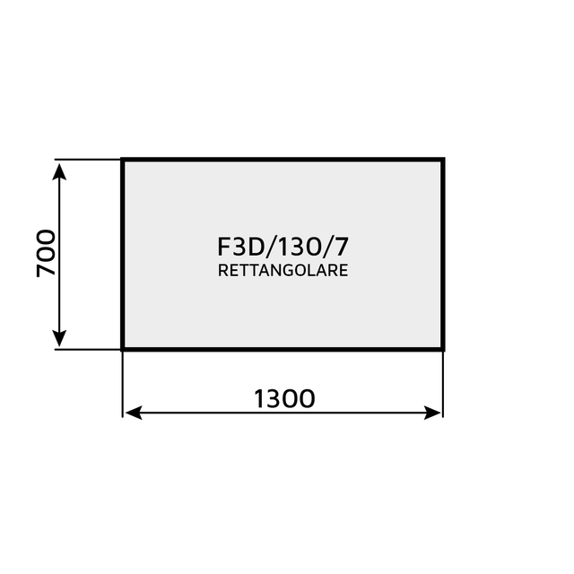 Feltro 3D rettangolare F3D/130/7 1300 x 700 mm