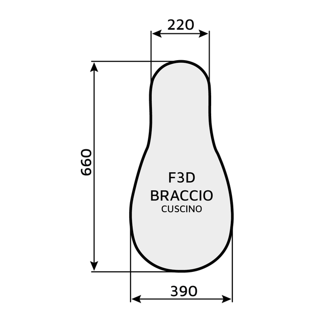 Feltro 3D braccio F3D/BC modello cuscino