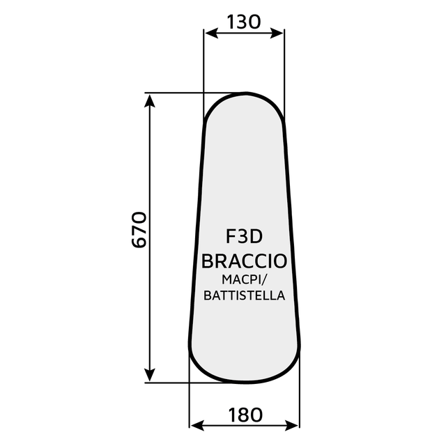 Feltro 3D braccio F3D/BMB compatibile Macpi/Battistella