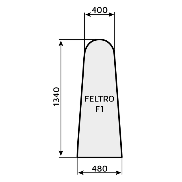 Universal felt F1 (shape C)