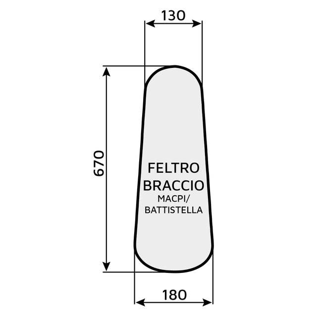 Feltro braccio FBMB compatibile Macpi/Battistella