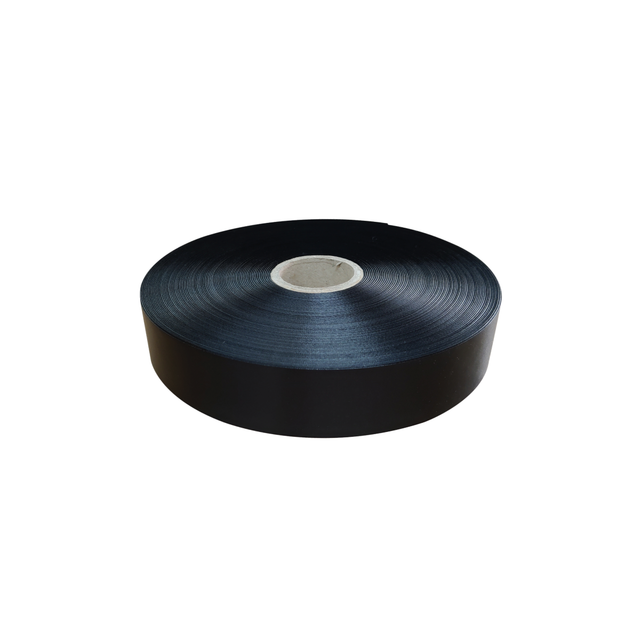 Black anti-thread satin ribbon - H35 mm/200 mt