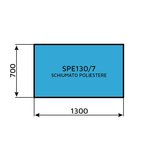 Blue polyester foam SPE130/7 (1300 x 700 mm)