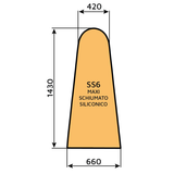 Yellow Silicone Foam SS6 Maxi (C-Shaped Tables)