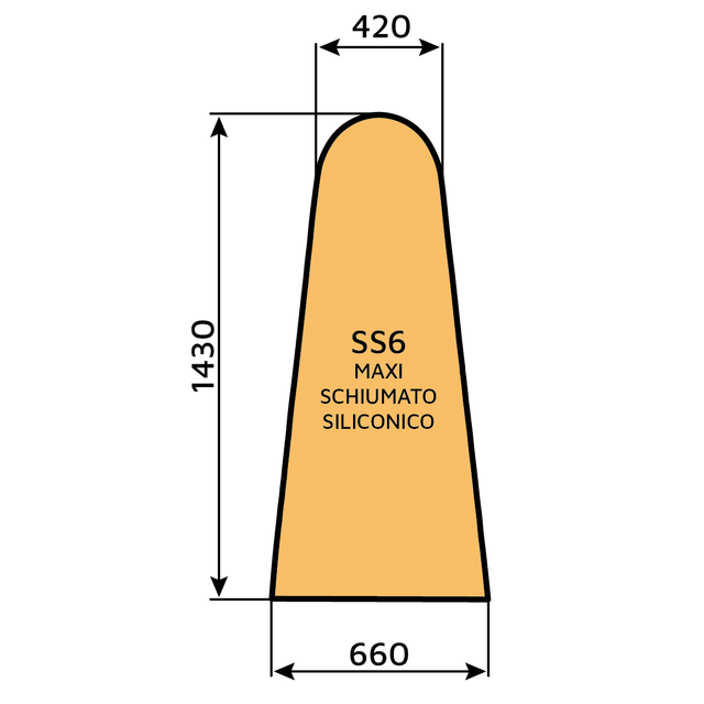 Yellow Silicone Foam SS6 Maxi (C-Shaped Tables)