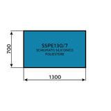 Schiumato siliconico poliestere blu SSPE130/7 (1300 x 700 mm)