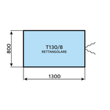 Telo rettangolare T130/8 1300 x 800 mm