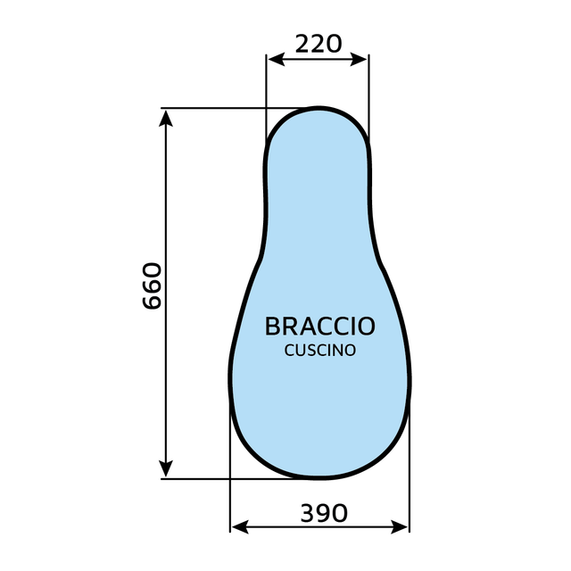 Telo braccio TBC modello cuscino