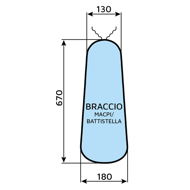 Telo braccio stiro TBMB comp. Macpi/Battistella